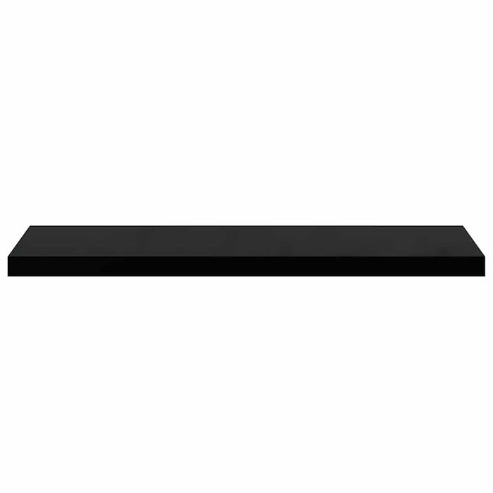 Rafturi de perete 4 buc. negru extralucios, 90x23,5x3,8 cm, MDF - WALTI WALTI