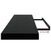 Rafturi de perete 4 buc. negru extralucios, 90x23,5x3,8 cm, MDF - WALTI WALTI