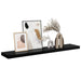 Raft perete suspendat, negru extralucios, 120x23,5x3,8 cm, MDF - WALTI WALTI