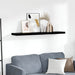Raft perete suspendat, negru extralucios, 120x23,5x3,8 cm, MDF - WALTI WALTI