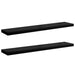 Rafturi de perete, 2 buc. negru extralucios 120x23,5x3,8 cm MDF - WALTI WALTI