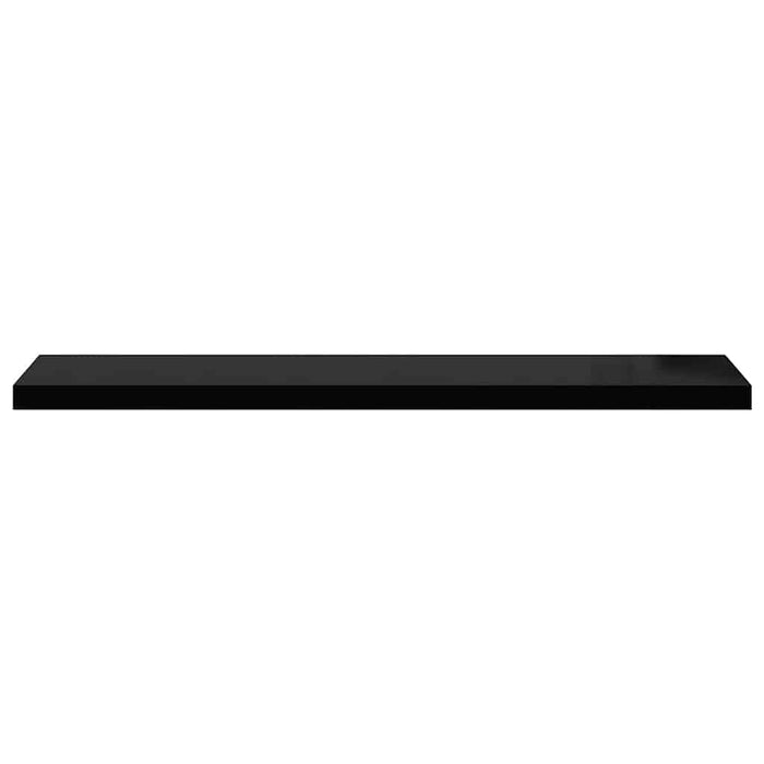 Rafturi de perete, 2 buc. negru extralucios 120x23,5x3,8 cm MDF - WALTI WALTI