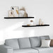 Rafturi de perete, 2 buc. negru extralucios 120x23,5x3,8 cm MDF - WALTI WALTI