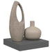 Raft de perete suspendat, gri extralucios, 23x23,5x3,8 cm, MDF - WALTI WALTI