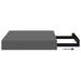 Raft de perete suspendat, gri extralucios, 23x23,5x3,8 cm, MDF - WALTI WALTI