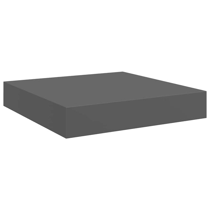 Rafturi de perete, 2 buc., gri extralucios, 23x23,5x3,8 cm, MDF - WALTI WALTI