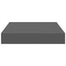 Rafturi de perete, 4 buc., gri extralucios, 23x23,5x3,8 cm, MDF - WALTI WALTI