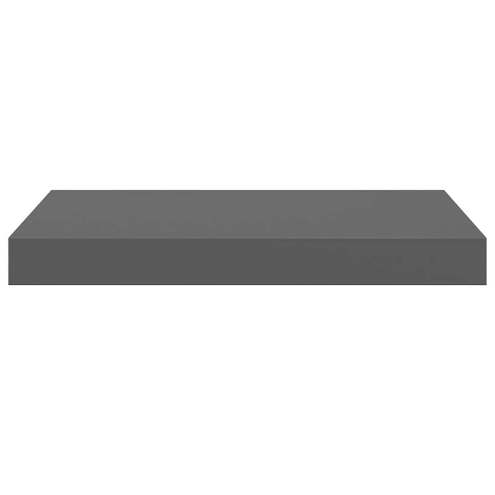 Rafturi de perete, 2 buc., gri extralucios, 40x23,5x3,8 cm, MDF WALTI