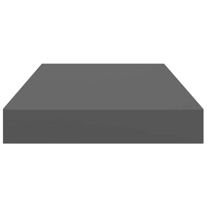Rafturi de perete, 2 buc., gri extralucios, 40x23,5x3,8 cm, MDF WALTI