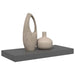 Raft de perete suspendat, gri extralucios, 50x23x3,8 cm, MDF - WALTI WALTI