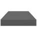 Raft de perete suspendat, gri extralucios, 50x23x3,8 cm, MDF - WALTI WALTI
