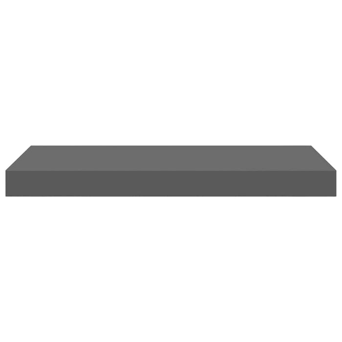 Rafturi de perete, 4 buc., gri extralucios, 50x23,5x3,8 cm, MDF WALTI