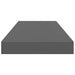 Raft de perete suspendat, gri extralucios, 60x23,5x3,8 cm, MDF - WALTI WALTI