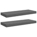 Rafturi de perete, 2 buc., gri extralucios, 60x23,5x3,8 cm, MDF - WALTI WALTI