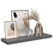 Raft de perete suspendat, gri extralucios, 80x23,5x3,8 cm, MDF - WALTI WALTI