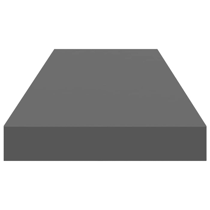 Raft de perete suspendat, gri extralucios, 80x23,5x3,8 cm, MDF - WALTI WALTI