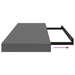 Raft de perete suspendat, gri extralucios, 80x23,5x3,8 cm, MDF - WALTI WALTI
