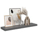 Raft de perete suspendat, gri extralucios, 90x23,5x3,8 cm, MDF - WALTI WALTI