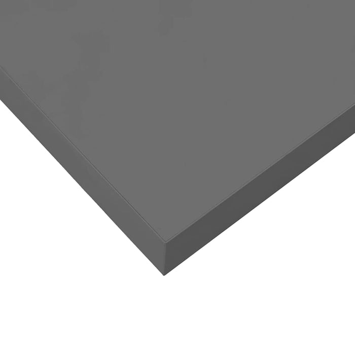 Raft de perete suspendat, gri extralucios, 90x23,5x3,8 cm, MDF - WALTI WALTI