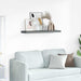 Raft de perete suspendat, gri extralucios, 90x23,5x3,8 cm, MDF - WALTI WALTI