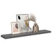 Raft de perete suspendat, gri extralucios, 120x23,5x3,8 cm, MDF - WALTI WALTI