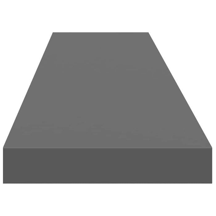 Raft de perete suspendat, gri extralucios, 120x23,5x3,8 cm, MDF - WALTI WALTI