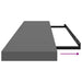 Raft de perete suspendat, gri extralucios, 120x23,5x3,8 cm, MDF - WALTI WALTI