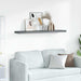 Raft de perete suspendat, gri extralucios, 120x23,5x3,8 cm, MDF - WALTI WALTI