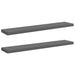 Rafturi de perete, 2 buc., gri extralucios, 120x23,5x3,8 cm MDF - WALTI WALTI