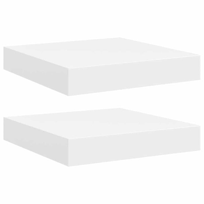 Rafturi de perete suspendate, 2 buc., alb, 23x23,5x3,8 cm, MDF - WALTI WALTI
