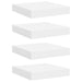 Rafturi de perete suspendate, 4 buc., alb, 23x23,5x3,8 cm, MDF - WALTI WALTI