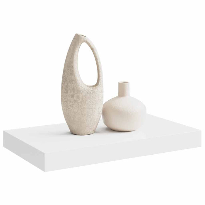 Raft de perete suspendat, alb, 40x23,5x3,8 cm, MDF WALTI
