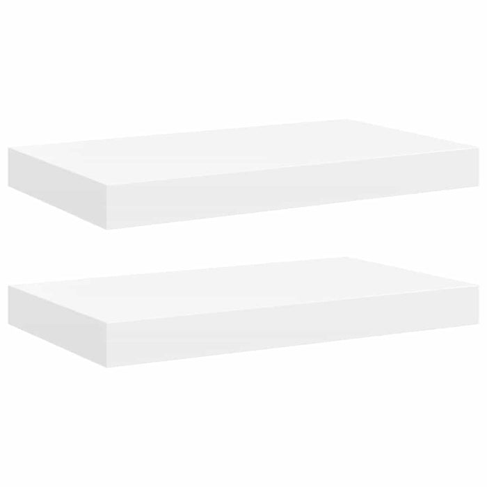 Rafturi de perete suspendate, 2 buc., alb, 40x23,5x3,8 cm, MDF WALTI