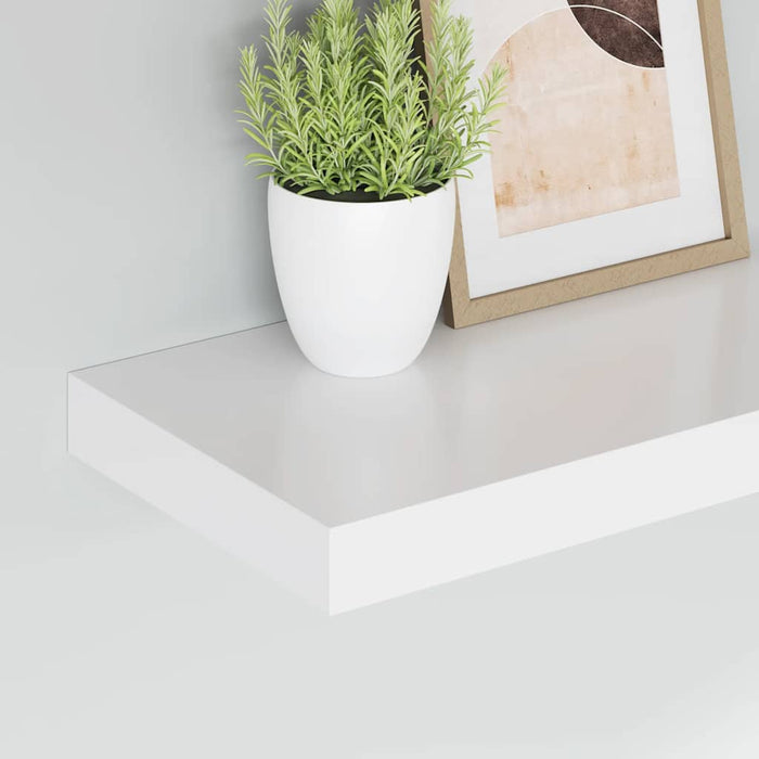 Rafturi de perete suspendate, 4 buc., alb, 40x23x3,8 cm, MDF - WALTI WALTI