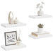 Rafturi de perete suspendate, 4 buc., alb, 40x23x3,8 cm, MDF - WALTI WALTI