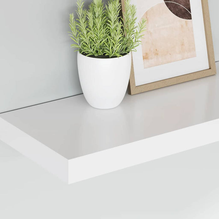 Rafturi de perete suspendate, 4 buc., alb, 50x23,5x3,8 cm, MDF WALTI