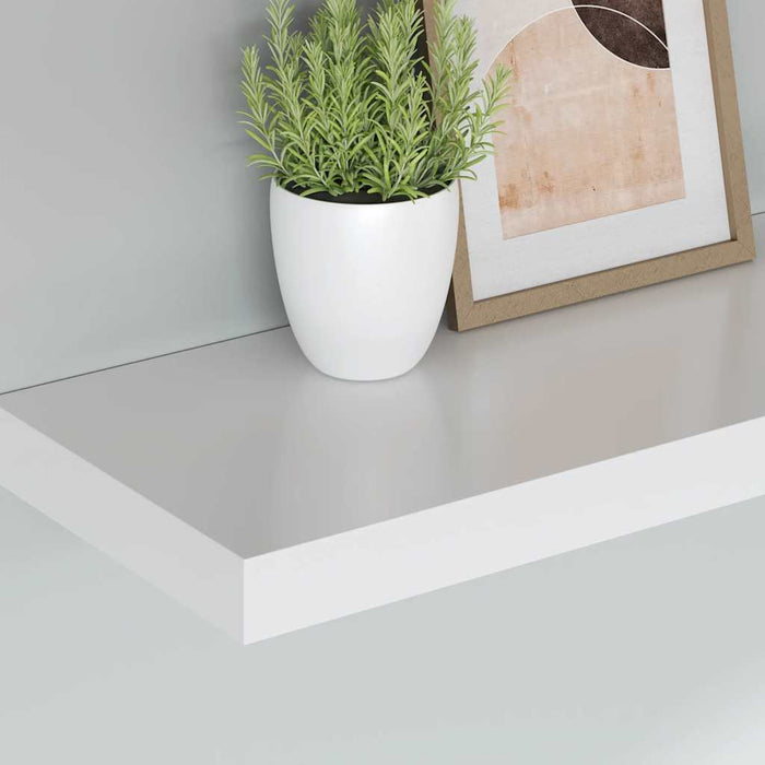 Raft de perete suspendat, alb, 60x23,5x3,8 cm, MDF - WALTI WALTI