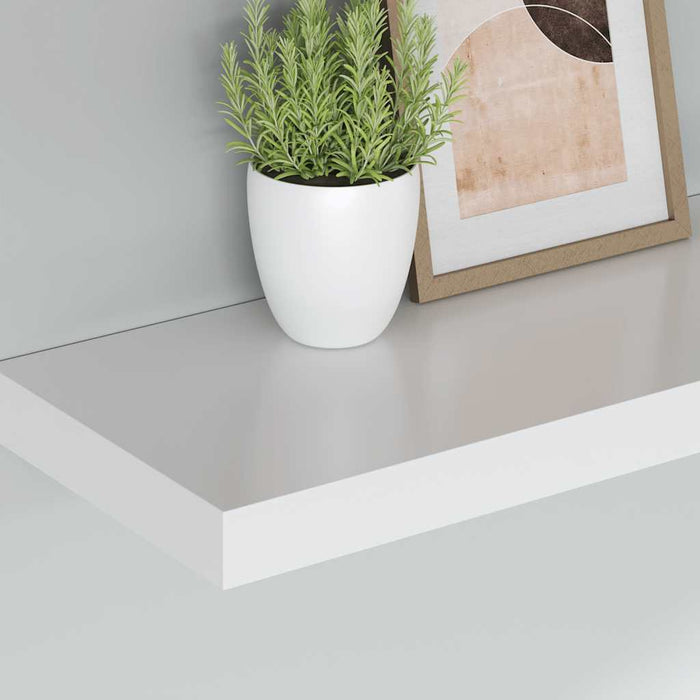 Rafturi de perete suspendate, 2 buc., alb, 60x23,5x3,8 cm, MDF - WALTI WALTI