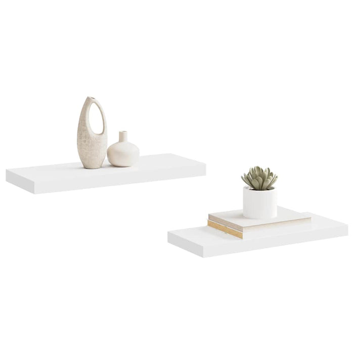 Rafturi de perete suspendate, 2 buc., alb, 60x23,5x3,8 cm, MDF - WALTI WALTI