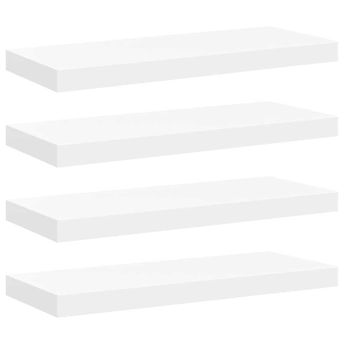 Rafturi de perete suspendate, 4 buc., alb, 60x23,5x3,8 cm, MDF - WALTI WALTI