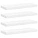Rafturi de perete suspendate, 4 buc., alb, 60x23,5x3,8 cm, MDF - WALTI WALTI