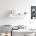 Raft de perete suspendat, alb, 80x23,5x3,8 cm, MDF - WALTI WALTI