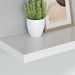 Raft de perete suspendat, alb, 80x23,5x3,8 cm, MDF - WALTI WALTI