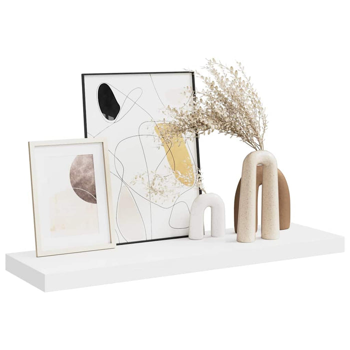 Raft de perete suspendat, alb, 80x23,5x3,8 cm, MDF - WALTI WALTI