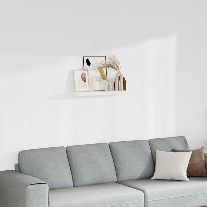 Raft de perete suspendat, alb, 80x23,5x3,8 cm, MDF - WALTI WALTI