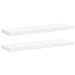 Rafturi de perete suspendate, 2 buc., alb, 80x23,5x3,8 cm, MDF - WALTI WALTI