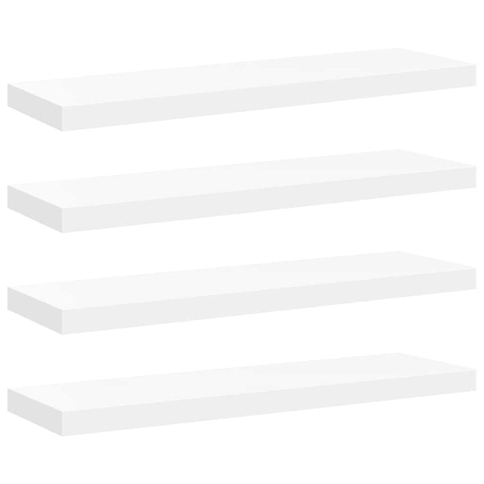 Rafturi de perete, 4 buc., alb, 80 x 23,5 x 3,8 cm, MDF - WALTI WALTI