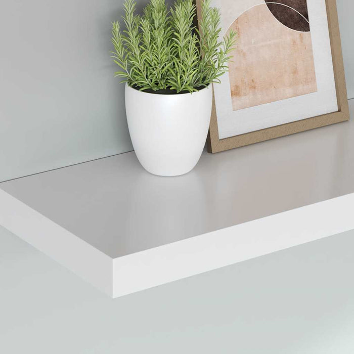 Rafturi de perete, 4 buc., alb, 80 x 23,5 x 3,8 cm, MDF - WALTI WALTI