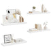 Rafturi de perete, 4 buc., alb, 80 x 23,5 x 3,8 cm, MDF - WALTI WALTI