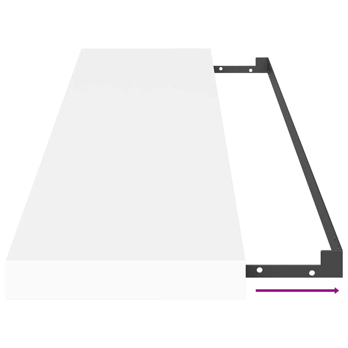 Raft de perete suspendat, alb, 90x23,5x3,8 cm, MDF - WALTI WALTI